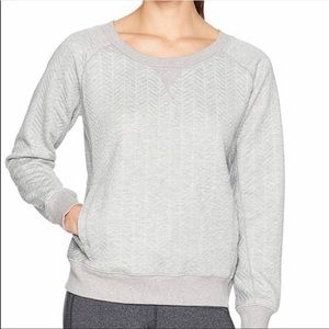 Prana Grey Quilted Sweatshirt - Small